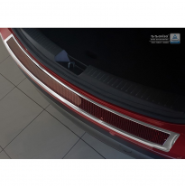 Protector Paragolpes Acero Inox &#039;Deluxe&#039; Mazda Cx-5 2014- Chrome/Red-Negro Carbon